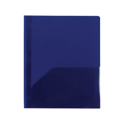 Staples 2-Pocket Fasteners Folder Navy (26389) 970158