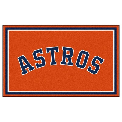 MLB Houston Astros 4'x6' Plush Area Rug - Orange