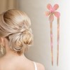 Unique Bargains Women's Five-petal Flower Chignon Pin 1 Pc - 2 of 4