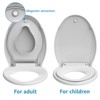 Whizmax 2 Packs Toilet Seat with Toddler Seat Built in, Potty Training Toilet Seat Fits Both Adult and Child, with Slow Close and Magnets - 3 of 4