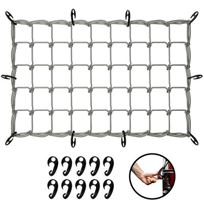 Mockins 36" X 20" Heavy Duty Bungee Net|Stretches to 84" X 40" | 10 Hooks
