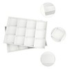 Unique Bargains Stackable PU Leather White Jewelry Organizer Trays with Removable Dividers Set of 2 - 3 of 4