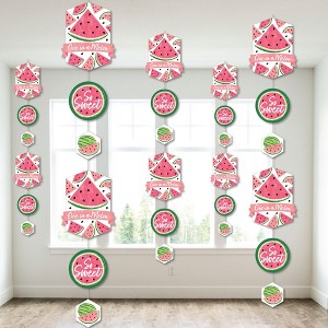 Big Dot of Happiness Sweet Watermelon - Fruit Party DIY Dangler Backdrop - Hanging Vertical Decorations - 30 Pieces - 1 of 4