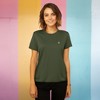 Dalix Sorcerer Frog Embroidered Cotton Relaxed Short Sleeve Tee T Shirt Womens - 2 of 4