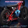 Kids Electric Balance Bike, Electric Dirt Bike for Kids 6-12, Kids Road on Bike with 3 Speed Settings, Off-Road Tires, Electric Bike for Boys Girls - 2 of 4