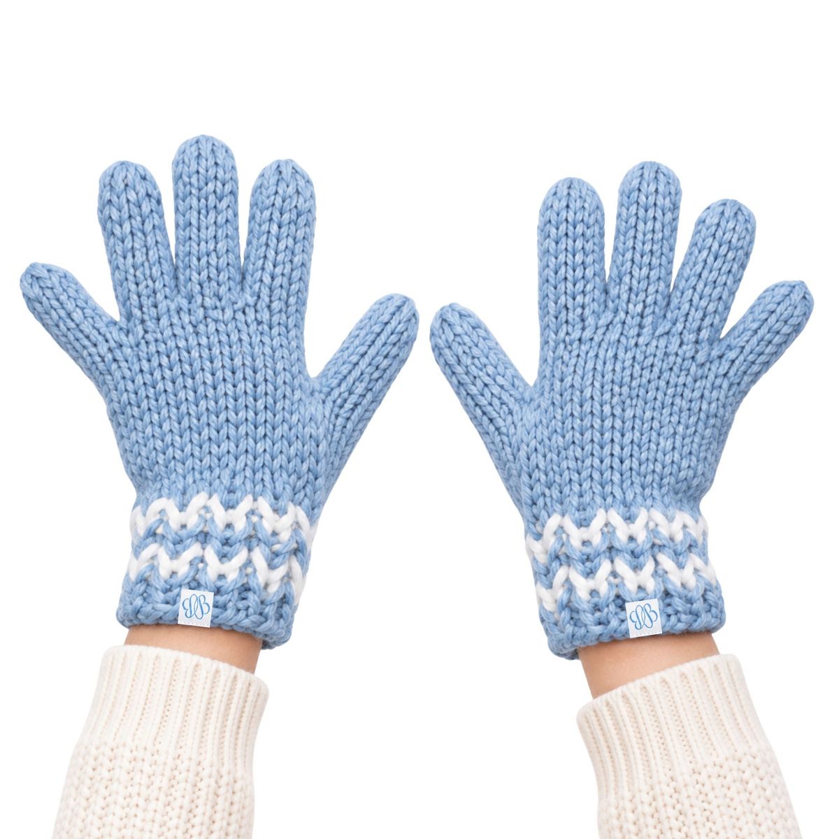 Bits & Bows Youth Classic Knit Gloves, Blue