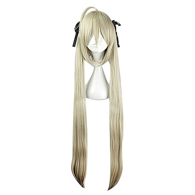 Unique Bargains Women's Wigs 39" Beige with Wig Cap Long Hair