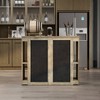 47.2" Geisert Farmhouse 9 Shelf Bar Table Weathered Oak - miBasics: MDF Wood Veneer, Planked Style - 3 of 4