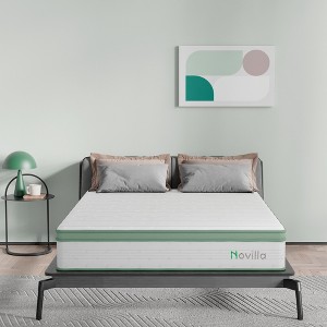 Novilla 10-in Medium King Hybrid Memory Foam/Coil Blend Mattress in a Box - 1 of 4