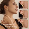Florideco 3-Pair Small Hoop Earrings | 14K Gold Plated Twisted Huggies, Open Chunky Stack - 4 of 4