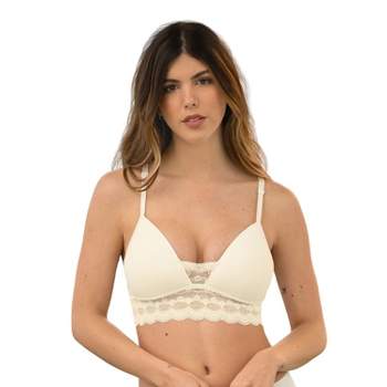 Leonisa Wireless Comfy Control Bras in Lace for Women White at   Women's Clothing store