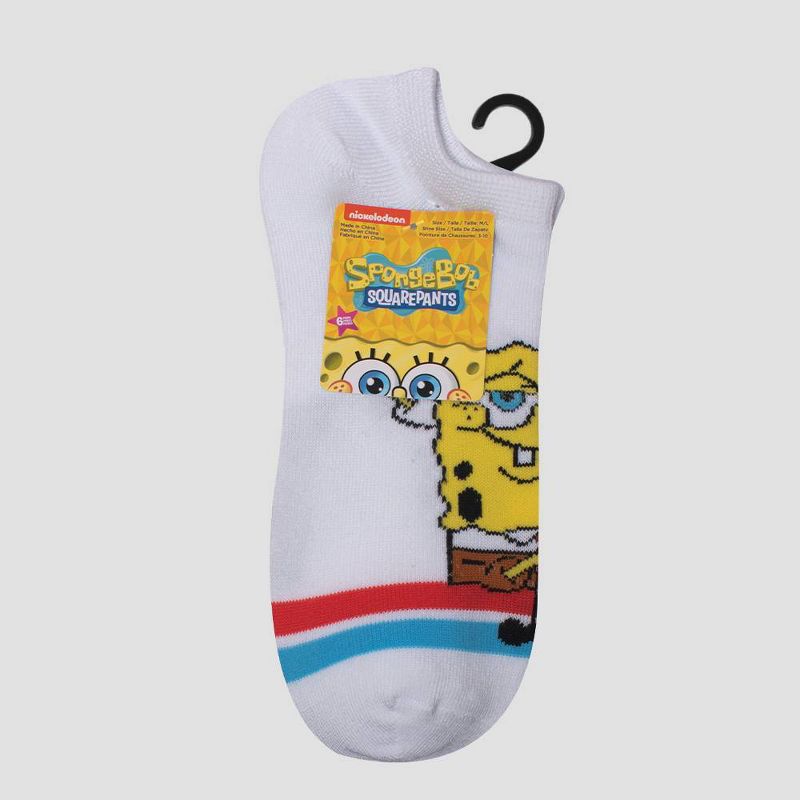 Boys&#39; Spongebob Squarepants 6pk No Show Socks - White, 3 of 4
