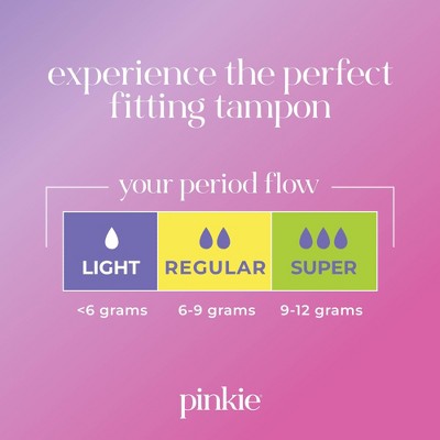Pinkie Tween & Teen Organic Cotton Tampon Multipack - Regular & Super Absorbency - 36ct