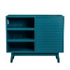 Corner Storage Cabinet with Door and Adjustable Shelf, Decorative Storage Cabinets for Living Room, Bedroom, Blue - The Pop Home - 2 of 4