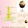 Unique Bargains 3-Tier Cupcake Stand Tower Cardboard Dessert Cup Cake Stand Tower 2 Pcs - 2 of 4