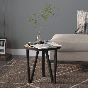 vidaXL Tea Table Black and Yellow 13.8 in. MDF - 1 of 4