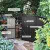 Outdoor Storage Shed, Galvanized Metal Garden Tool Shed,  Galvanized Steel Garden Storage Cabinet, Rust-Proof Metal Tool Shed for Backyard 8.2*6.2 - 3 of 4