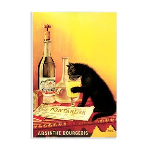 Stupell Industries Vintage Cat & Absinthe Wall Plaque Art - 1 of 4