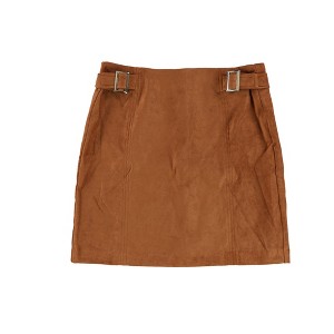 bar III Womens Faux-Suede Mini Skirt - 1 of 2