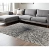 Gray and Ivory Abstract Power Loom Area Rug - 2 of 4