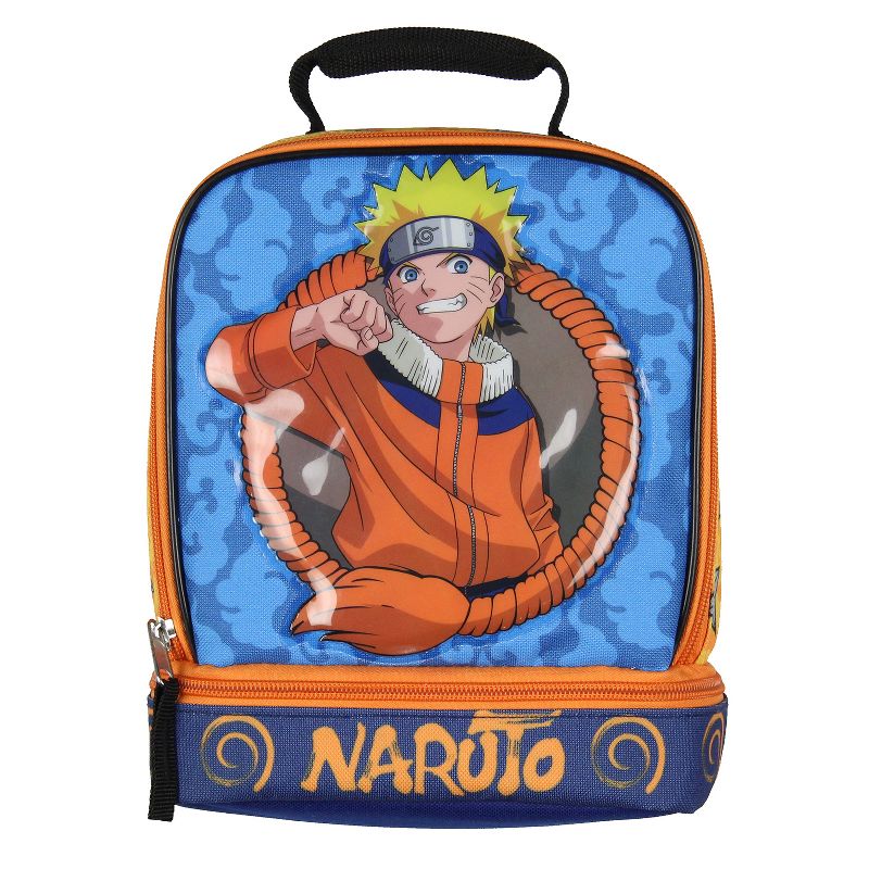 Naruto Lunch Box Anime Manga Insulated Dual Compartment Kids Lunch Bag Tote Multicoloured, 2 of 7