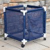Pool Bins Pool Storage Organizer Mesh Rolling Pool Equipment Bin, Mini, Blue - 4 of 4