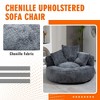 MOONMISS Chenille High-Density Foam Soft Bean bag Chair with 3 Pillows and Wide Backrest - 2 of 4