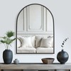 PexFix Arched Mirror for Entryway Bathroom Wall Decor Metal Frame Wall Mounted Mirror 2-Pieces - 3 of 4