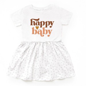 The Juniper Shop Boho Happy Baby Infant Dress - 18M - White Spot - 1 of 4