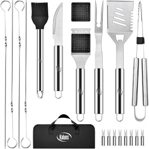 Kaluns Grilling Accessories, Heavy Duty Stainless Steel Grill Set BBQ Grill Accessories for Outdoor Grill with Storage Case and Apron - 1 of 4