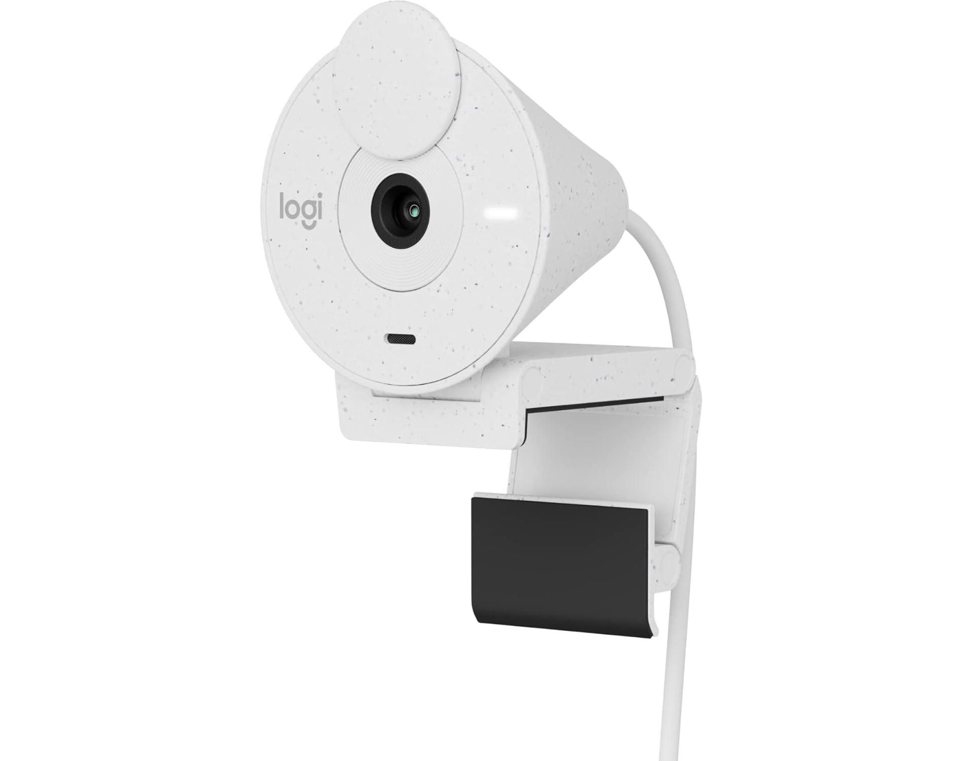 Logitech Brio 300 Full HD Webcam with Privacy Shutter, Off White