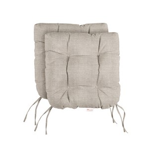 2pc 19" x 19" x 3" Outdoor Tufted U-Shaped Chair Cushions - Sorra Home - 1 of 3