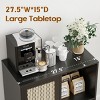 SEVOBAL 47" Sideboard Cabinet Storage Bar Cabinet with Rose Racks Buffet Cabinet for Home Living Room Kitchen Entryway, Black, 15"*27.5"*33.8" - 2 of 4