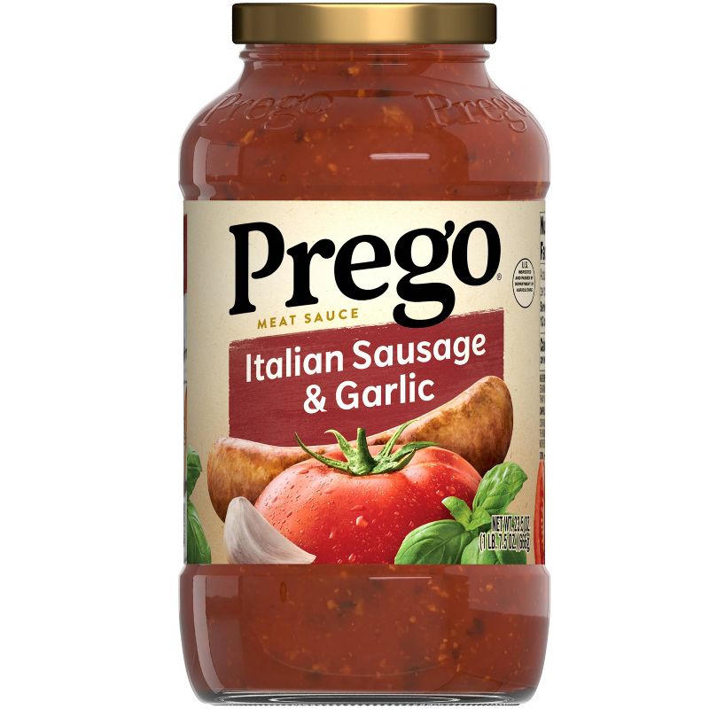 Prego Pasta Sauce Tomato Sauce with Italian Sausage &#38; Garlic - 23.5oz, 1 of 14