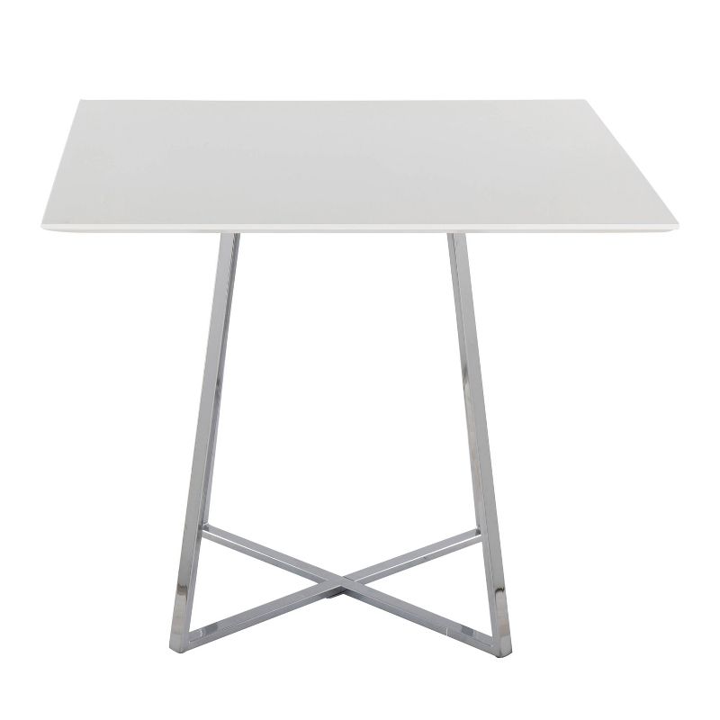 36" Cosmo Square Dining Table Glass - LumiSource, 5 of 9