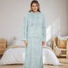 ADR Women's Warm Fleece Nightgown, Oversized Hoodie, Long Hooded Sweatshirt Robe - 2 of 3