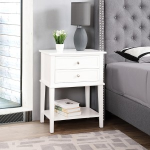 VYNXARIA Elegant Contemporary Nightstand,Perfect for Small Spaces,White - 1 of 4