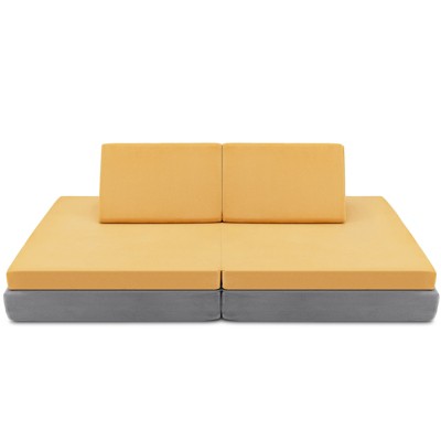 Infans 4-Piece Convertible Kids Couch or 2 Chairs Toddler to Teen Sofa and Play Set