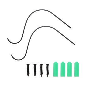 Unique Bargains Plant Hanger with Screws 4.5inch Black 2pcs - 1 of 4