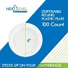 Next Level Stuff Disposable Plastic Plates - Durable and Microwavable Dinnerware for Weddings, Parties, and Everyday Use - 2 of 4