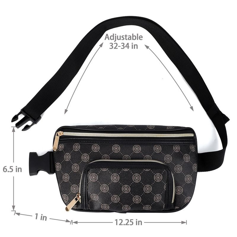 Belt Bag for Women PVC Fanny Pack Crossbody Bags for Women Waist Bag with Adjustable Strap, 5 of 6