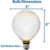 Festive Living G125 + LED Filament Outdoor Covered Patio Pendent Edison Replacement Bulbs, Warm White 2700K, E26 Medium Base - 3 of 4