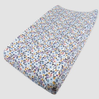 Honest Baby Organic Cotton Changing Pad Cover - Meadow Floral Purple