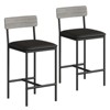 Bar Stools Set of 2, Kitchen Bar Stools with Footrest, 25.5 Inches Upholstered Bar Chairs - 2 of 4