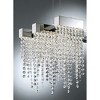 Crystal Falls Integrated LED Polished Nickel Linear Chandelier - 4 of 4
