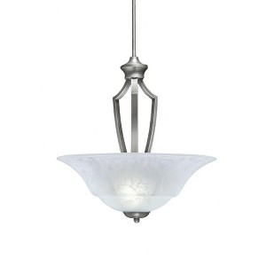 Toltec Lighting Zilo 3 - Light Pendant in  Graphite with 20" White Marble Shade - 1 of 1