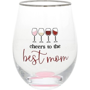 Pavilion Gift Company - Best Mom - Gift Boxed 18 oz Stemless Wine Glass - Drinkware - 1 of 4