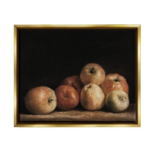 Stupell Industries Classic Apple Vintage Still Life Framed Floater Canvas Wall Art - 1 of 4
