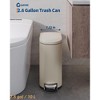 2.6 Gallon/10 Liter Slim Trash Can, Stainless Steel Garbage Bin with Removable Inner Bucket, Step Trash Can Rectangle Waste Bin - 2 of 4