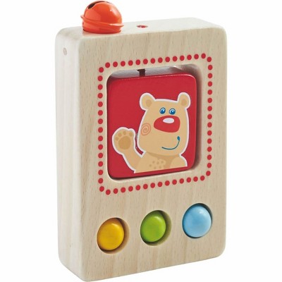 wooden toy phone